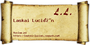 Laskai Lucián névjegykártya